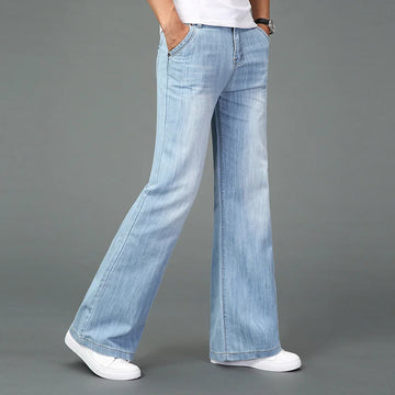 Men's Wide-Leg Flared Jeans