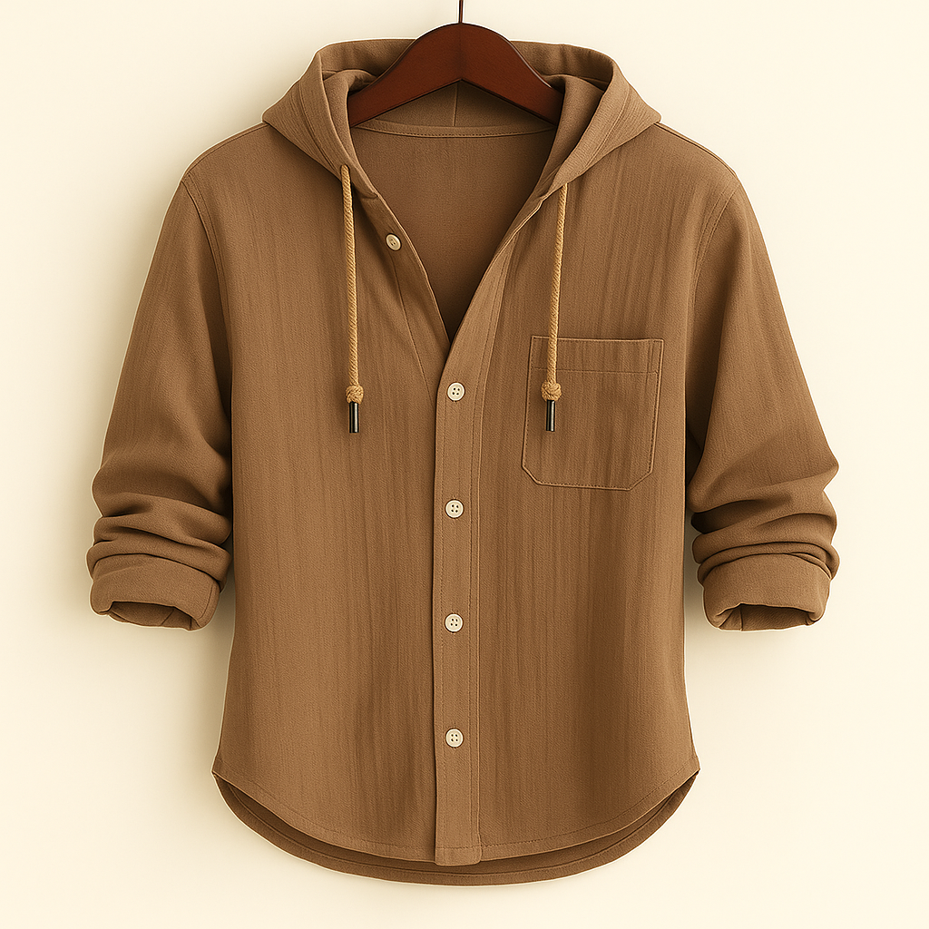 Camden Hooded Shirt | LUXURY SOFT COTTON SHIRT WITH HOOD