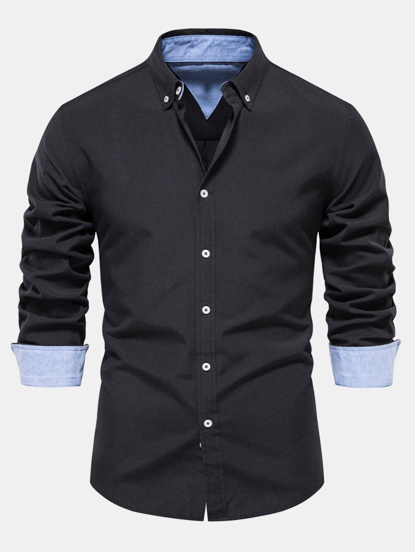 Long-Sleeve Oxford Button-Up Shirt