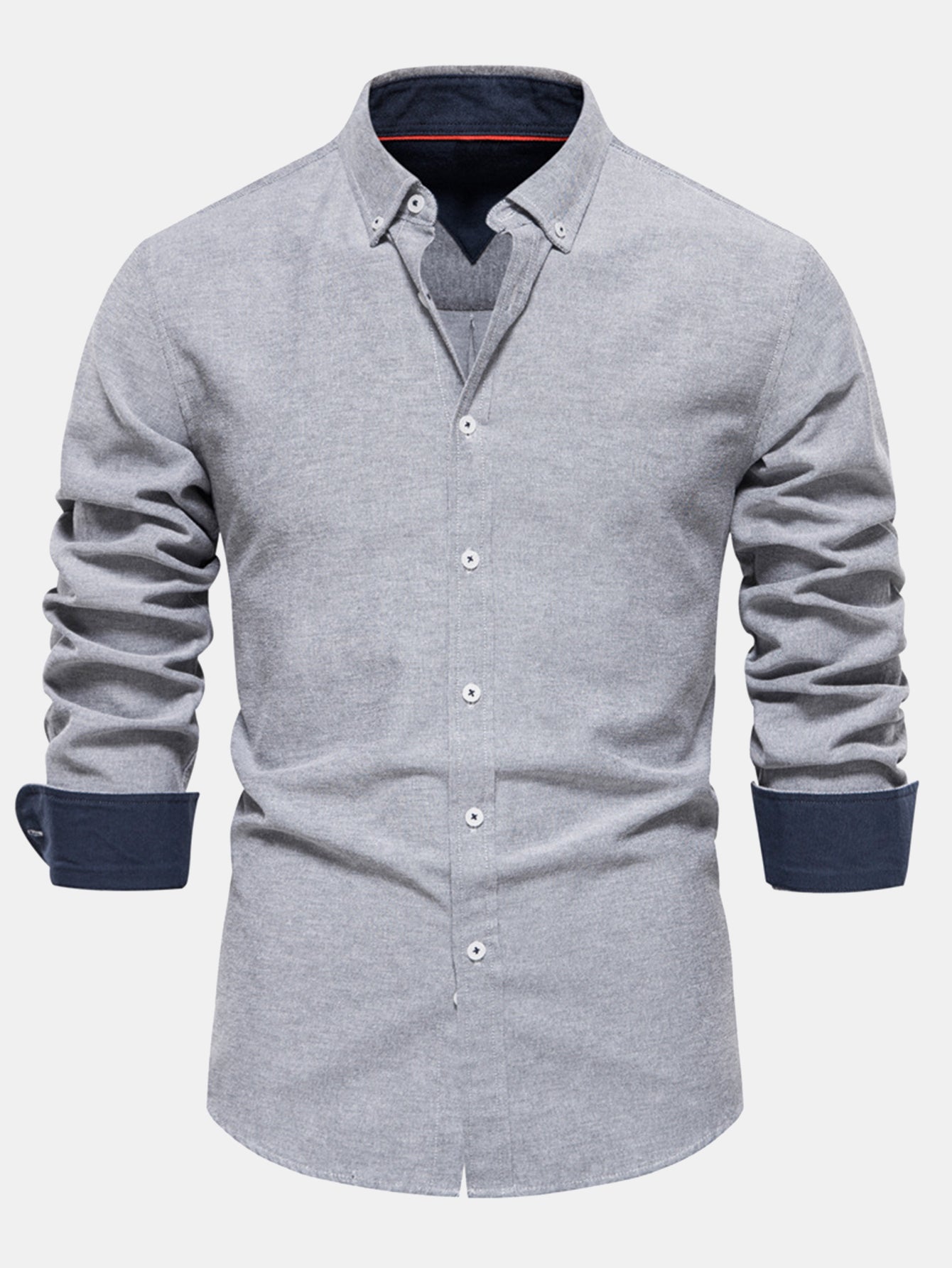 Long-Sleeve Oxford Button-Up Shirt