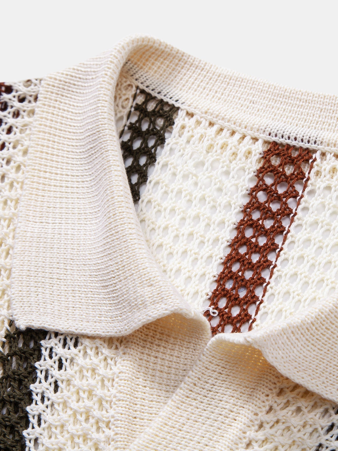 Crochet Polo & Straight-Leg Linen Trousers
