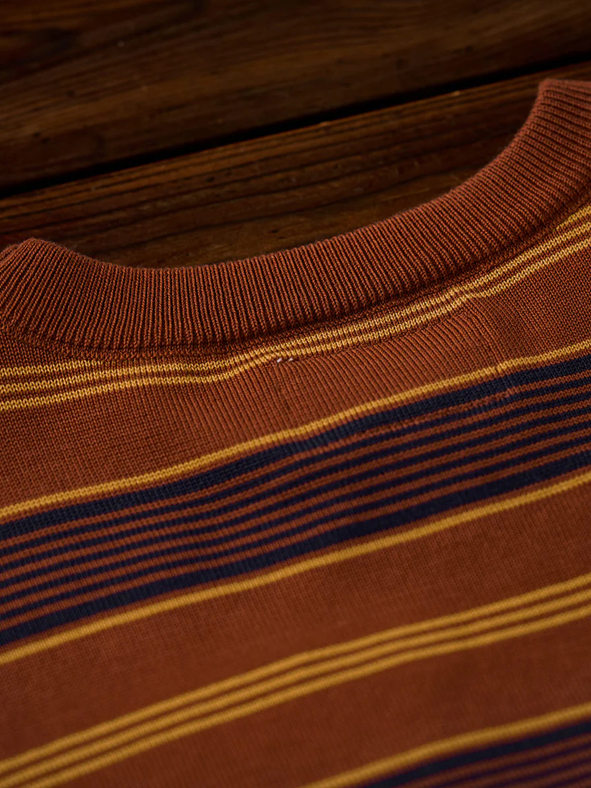 Multi-Border Knit Heavyweight Tee
