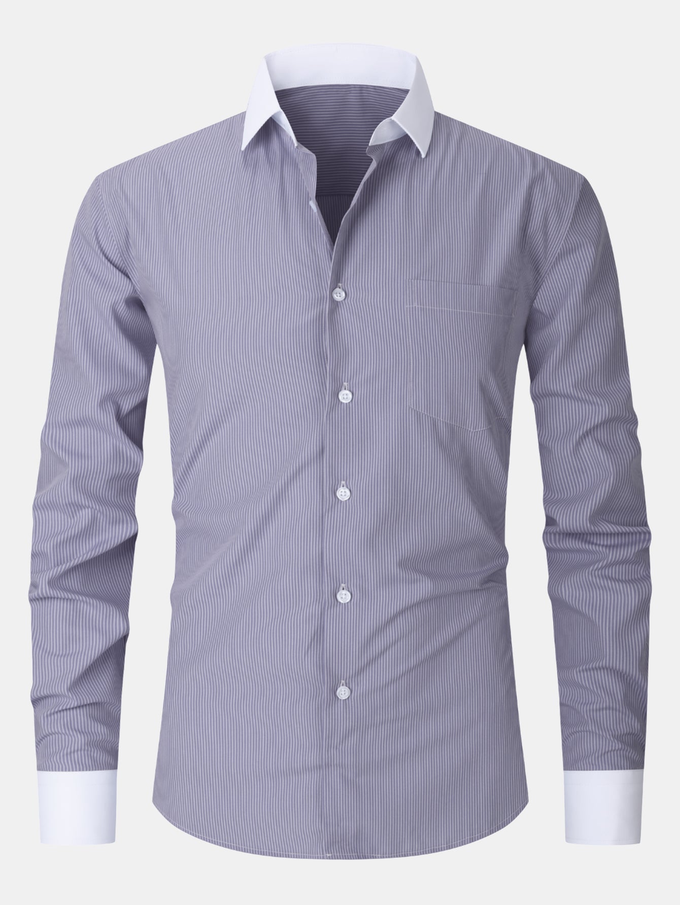 Shirt with a Contrast Collar
