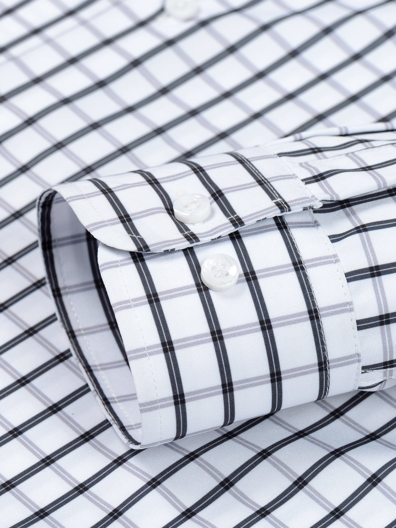 Checked Long-Sleeve Shirt & Straight Trousers