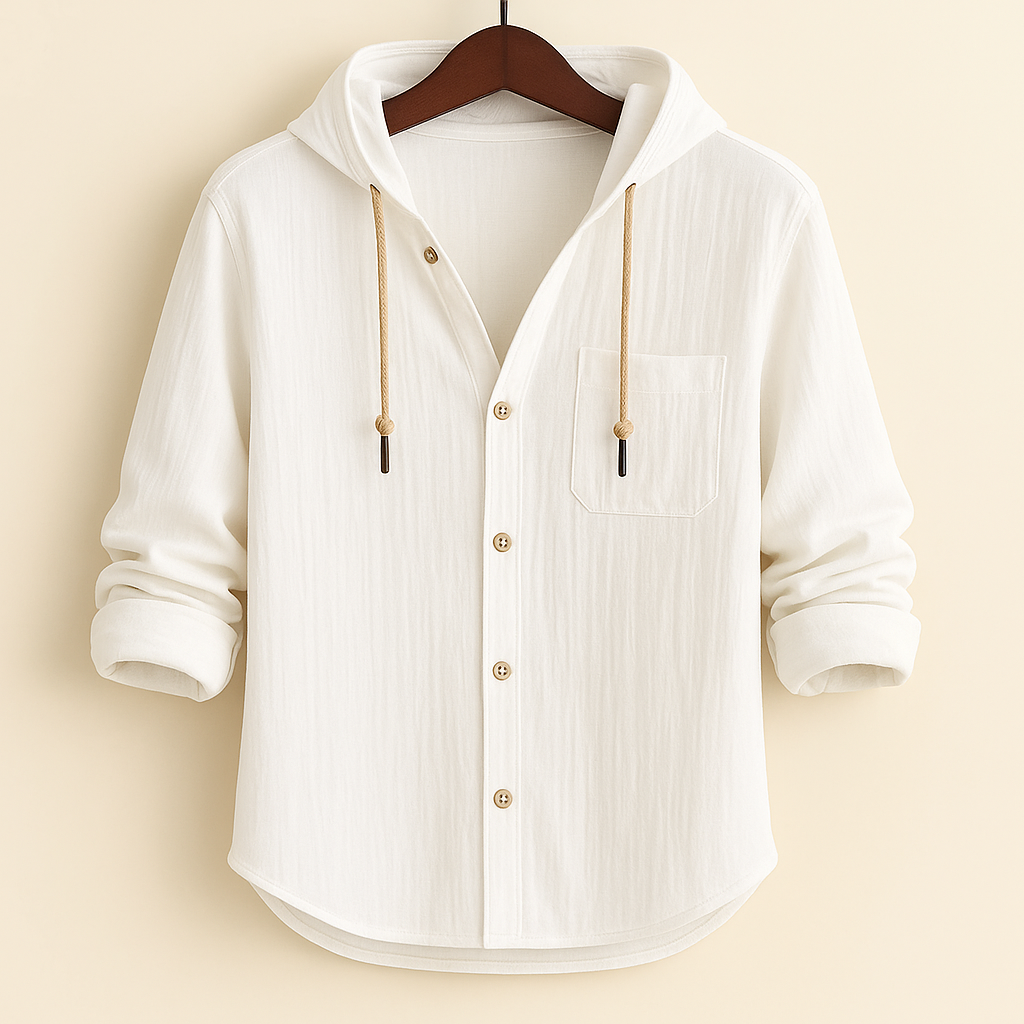 Camden Hooded Shirt | LUXURY SOFT COTTON SHIRT WITH HOOD