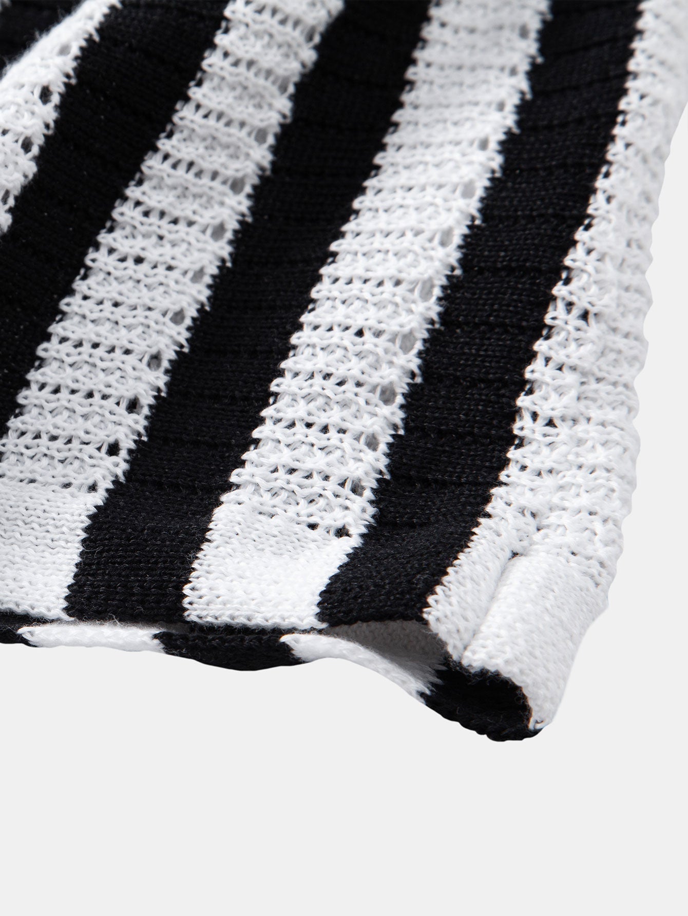 Dropped-Shoulder Shirt with Crochet Stripes & Straight-Leg Linen Trousers