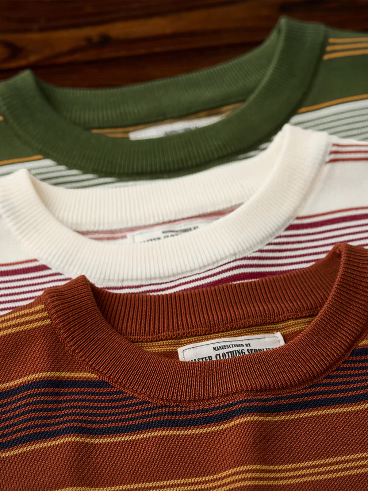 Multi-Border Knit Heavyweight Tee