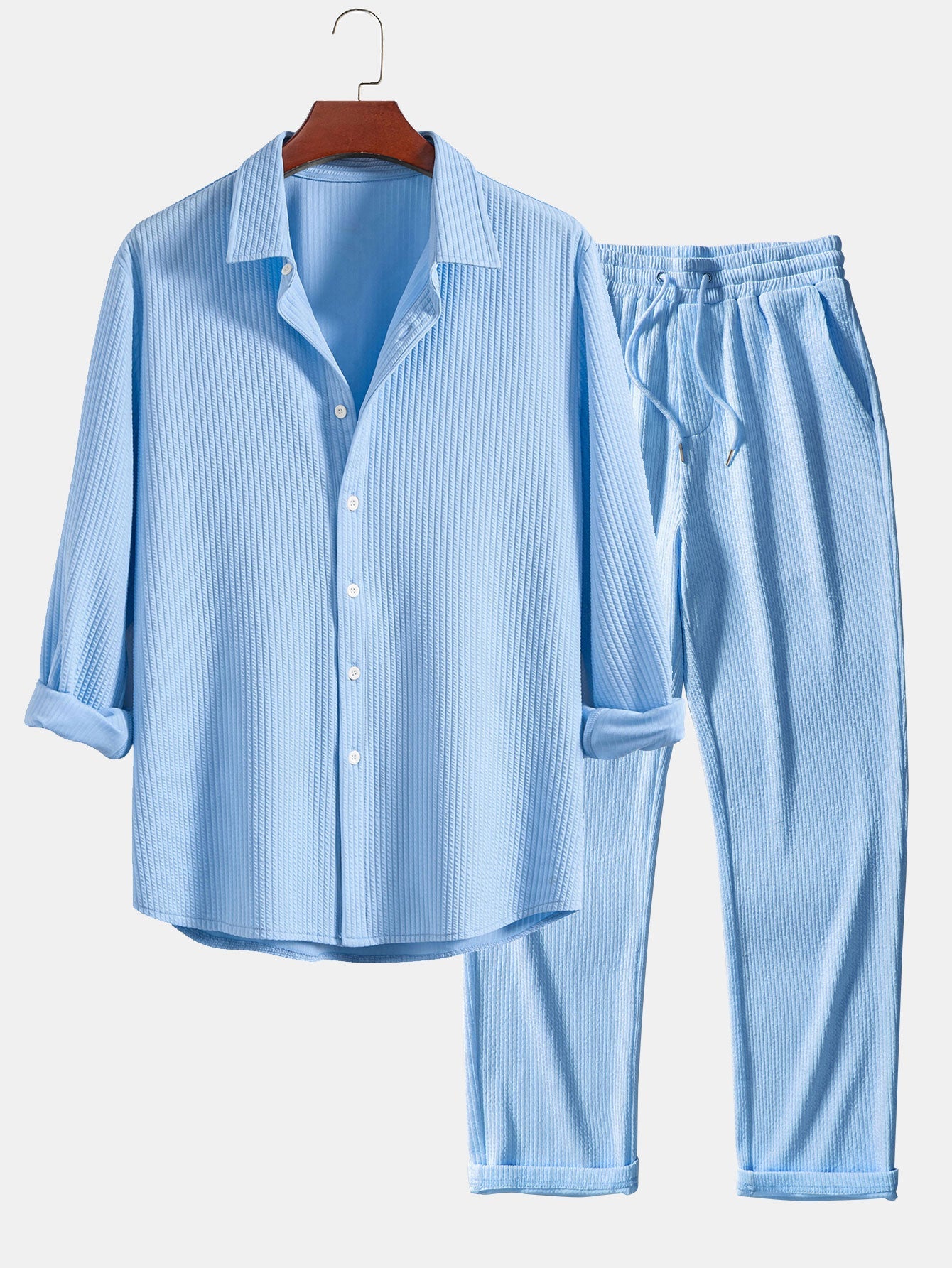 Texture Shirt & Trousers Set