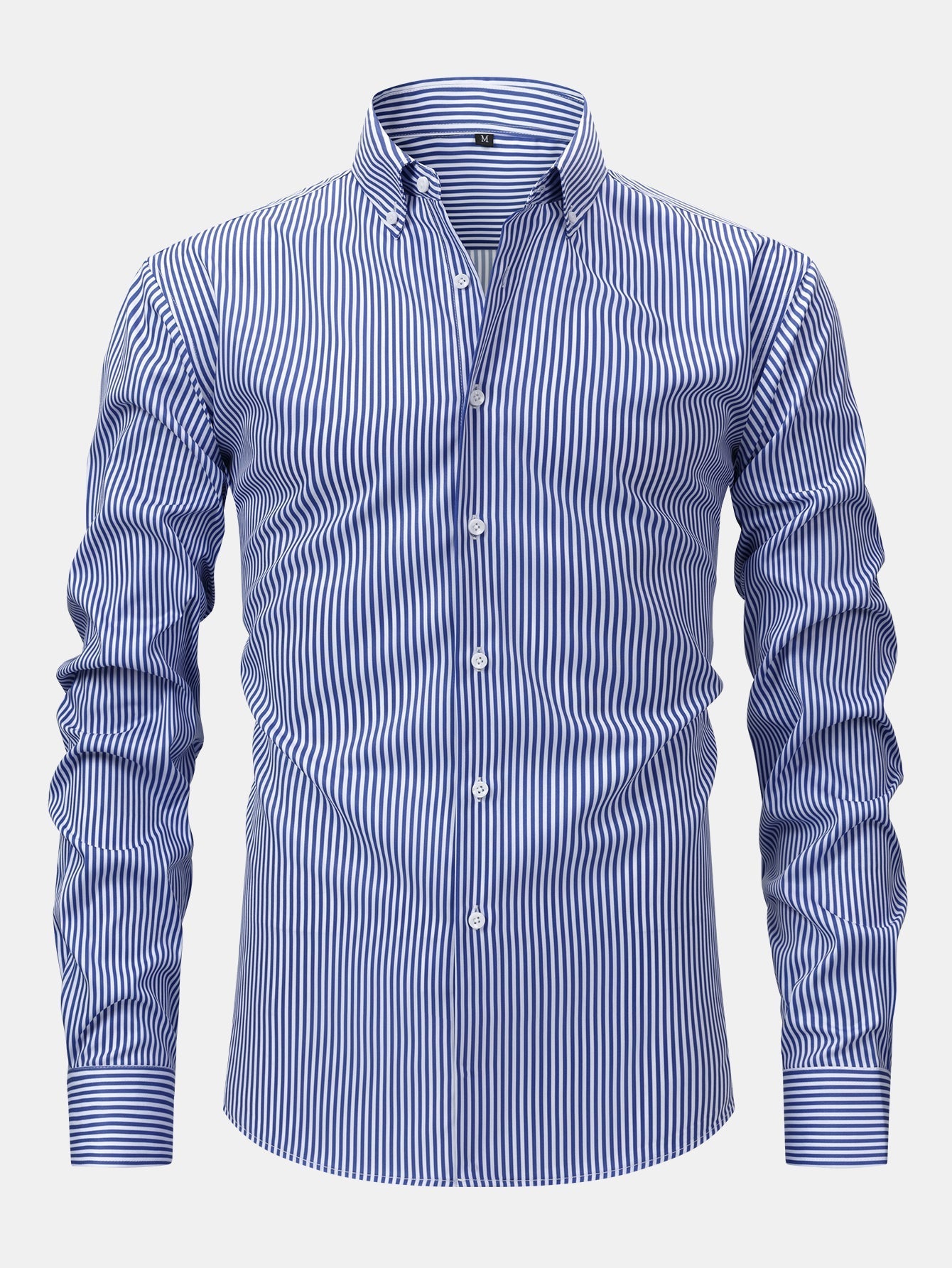 Long-Sleeve Striped Button-Down Shirt