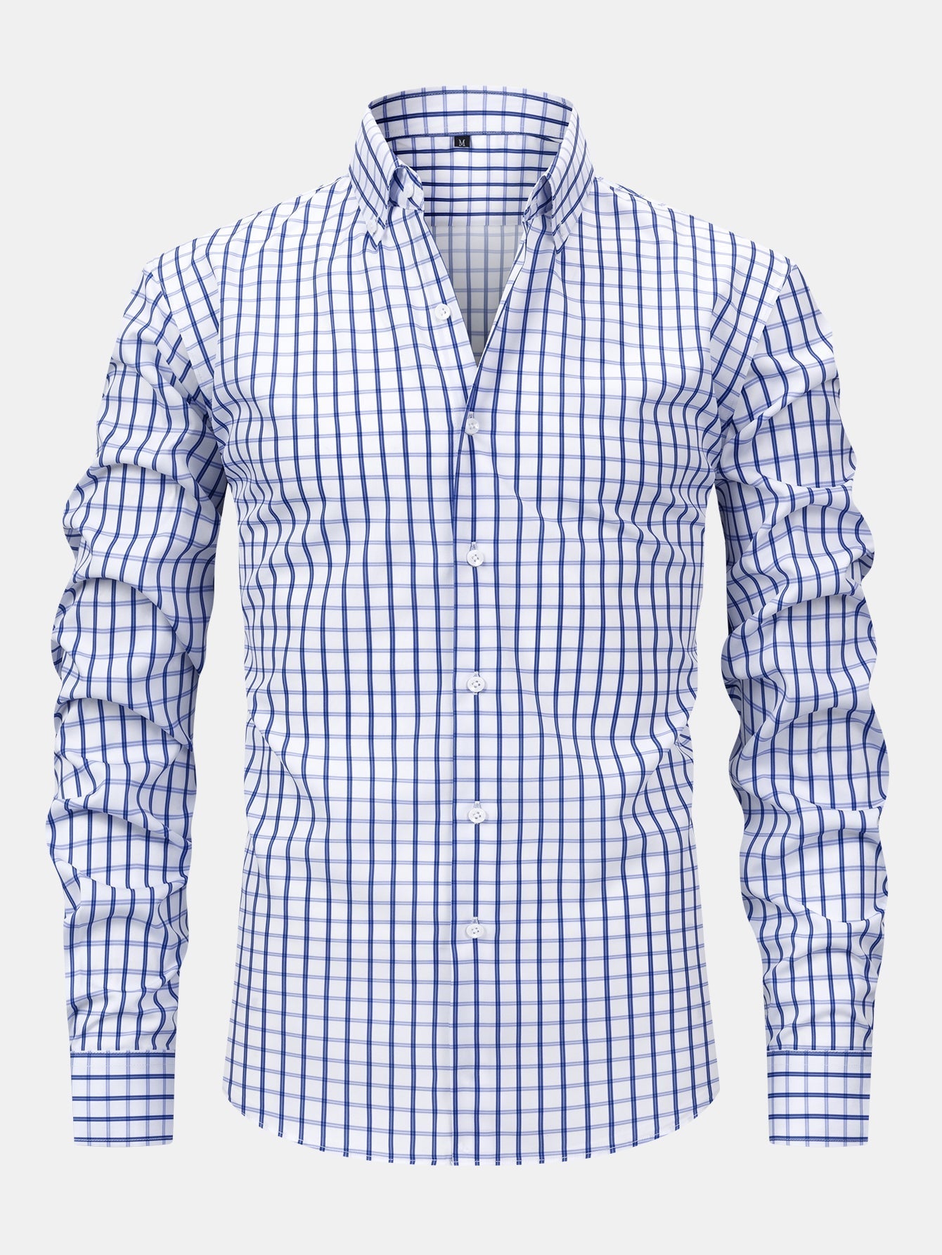 Long-Sleeve Checked Shirt