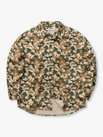 Cat Camouflage Pattern Cotton Work Shirt