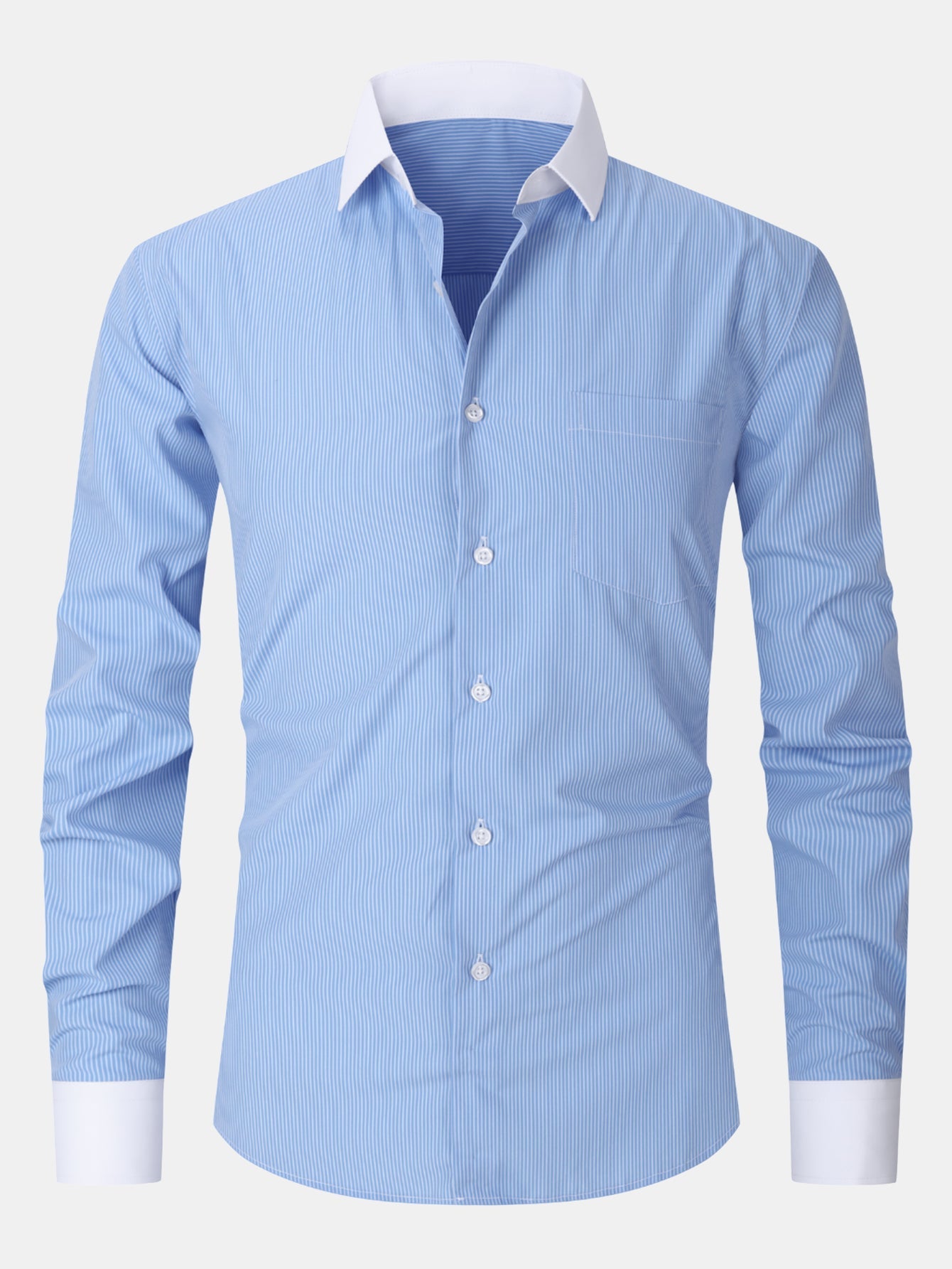 Shirt with a Contrast Collar