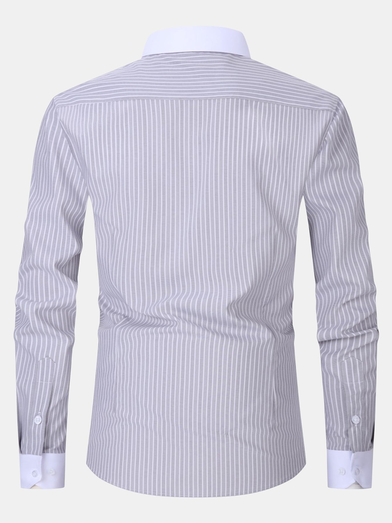 Striped Shirt with Contrast Collar