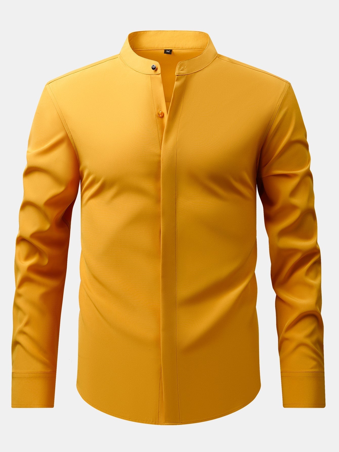Raised-Collar Shirt & Slim-Fit Tapered Trousers