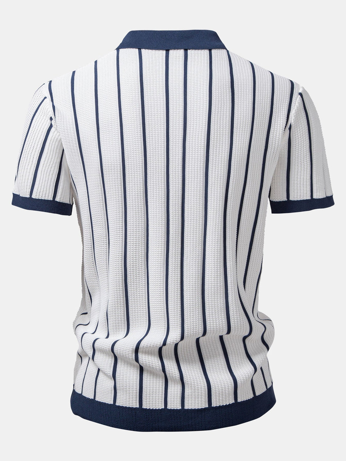 Striped Button-Front Knit Shirt