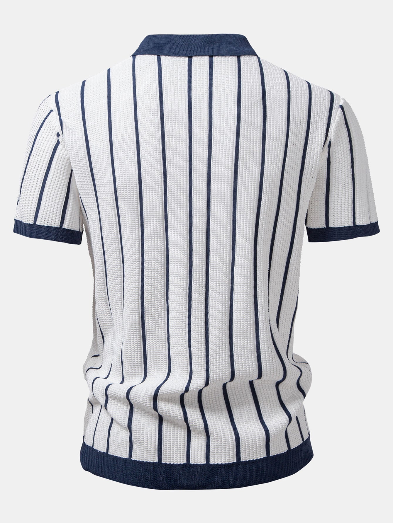 Striped Button-Front Knit Shirt