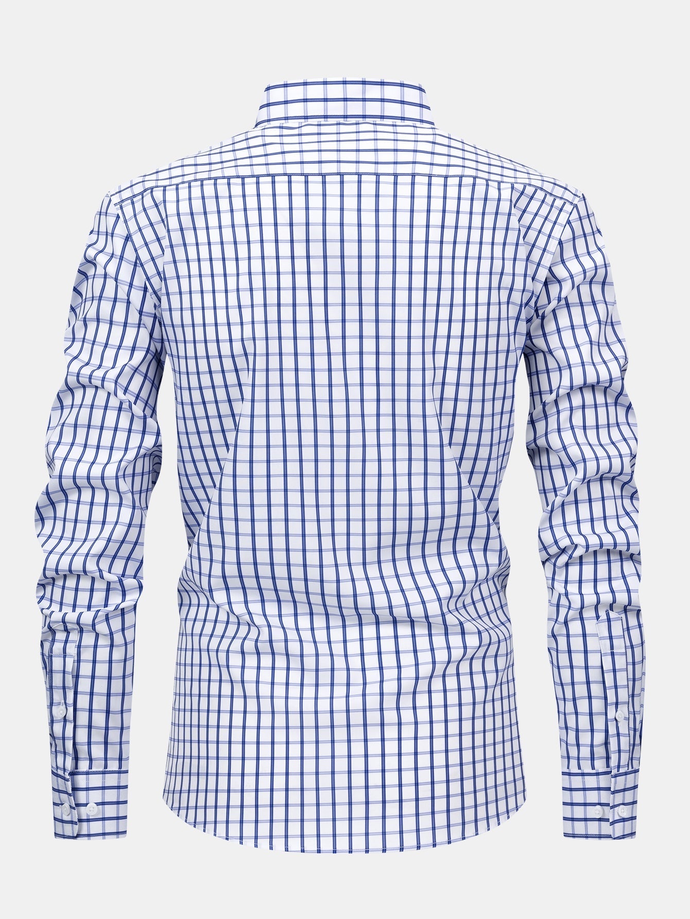 Long-Sleeve Checked Shirt