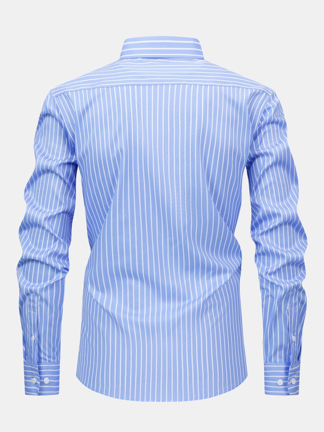Long-Sleeve Striped Button-Up Shirt