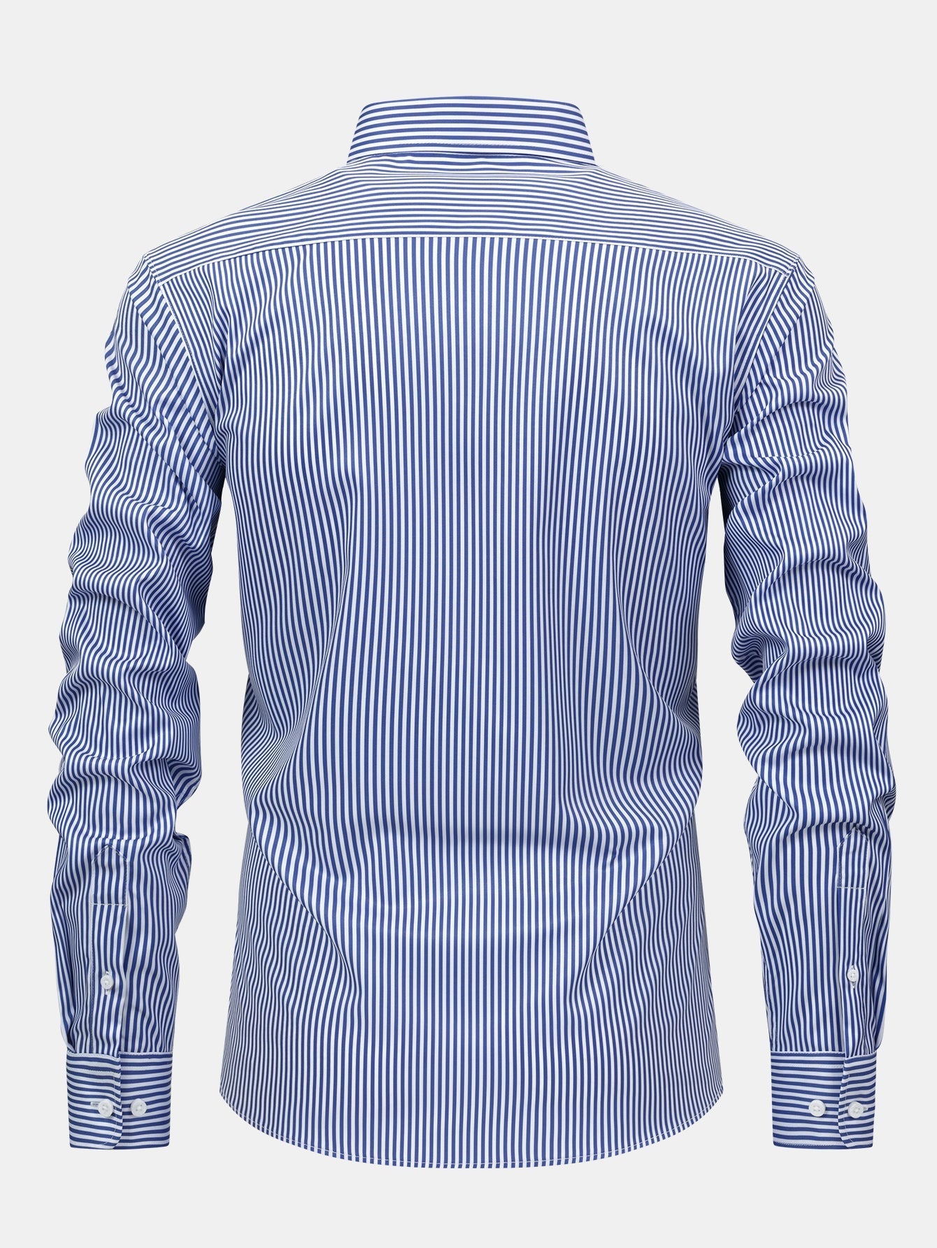 Long-Sleeve Striped Button-Down Shirt