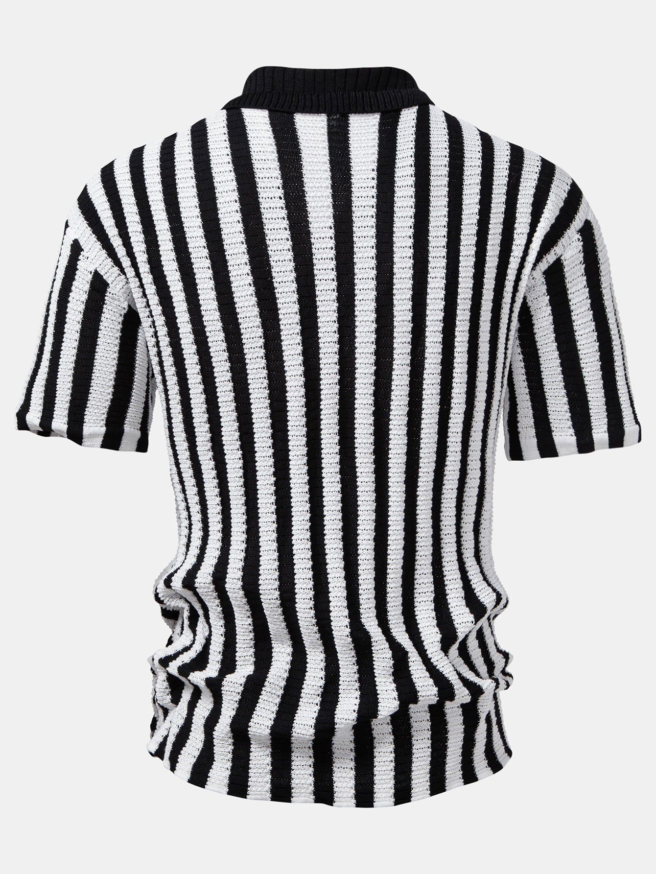Dropped-Shoulder Shirt with Crochet Stripes & Straight-Leg Linen Trousers