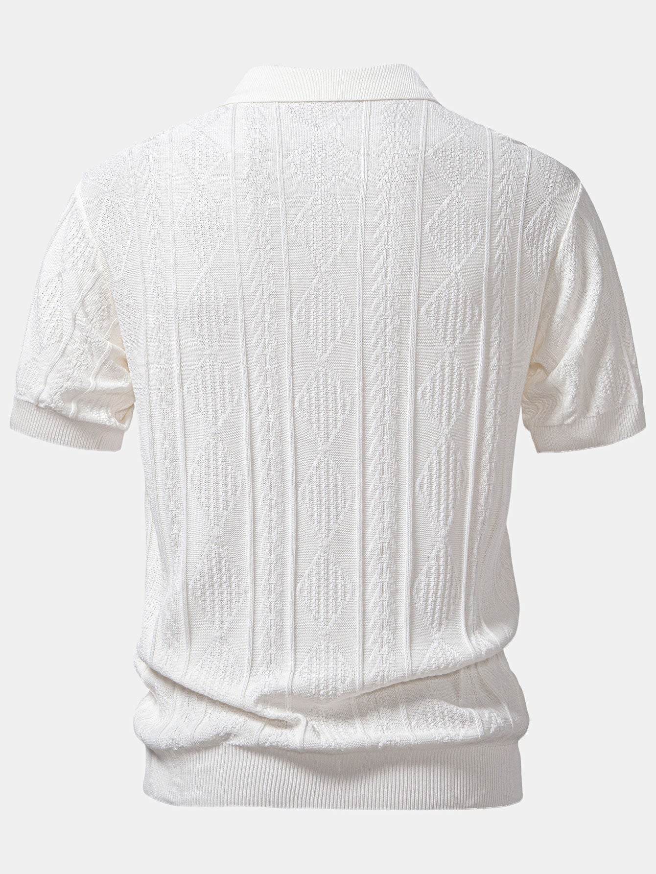 Geometric Jacquard Polo and Slim-Fit Tapered Trousers