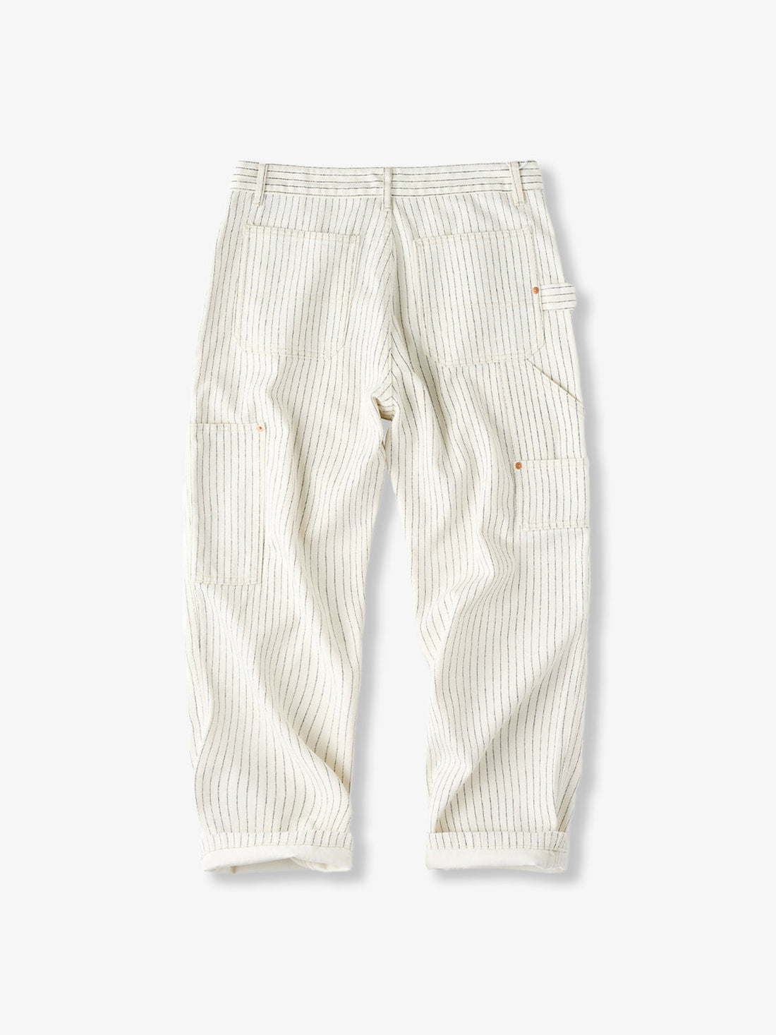 Wabash Stripe White Work Denim Pants