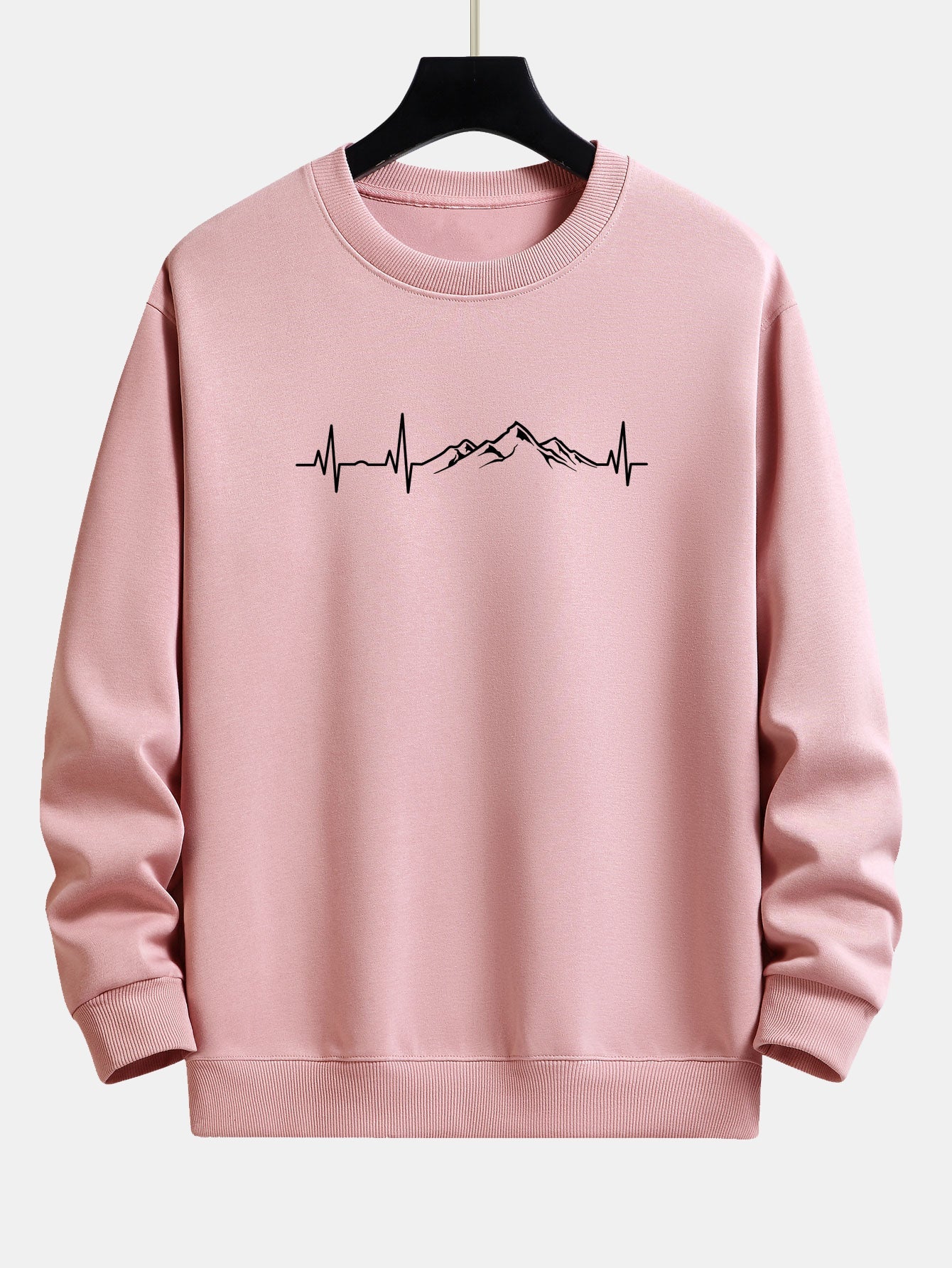 Heartbeat Mountain Graphic Relaxed-Fit Sweatshirt