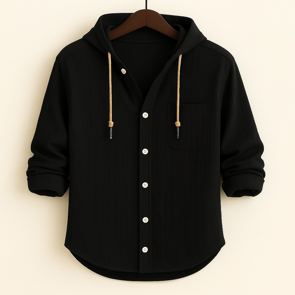 Camden Hooded Shirt | LUXURY SOFT COTTON SHIRT WITH HOOD