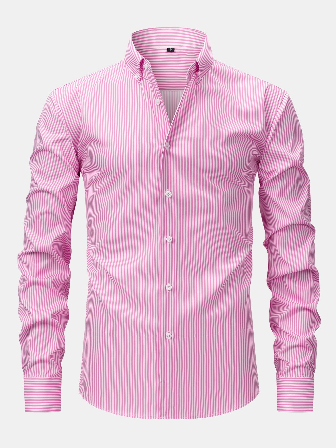 Long-Sleeve Striped Button-Down Shirt
