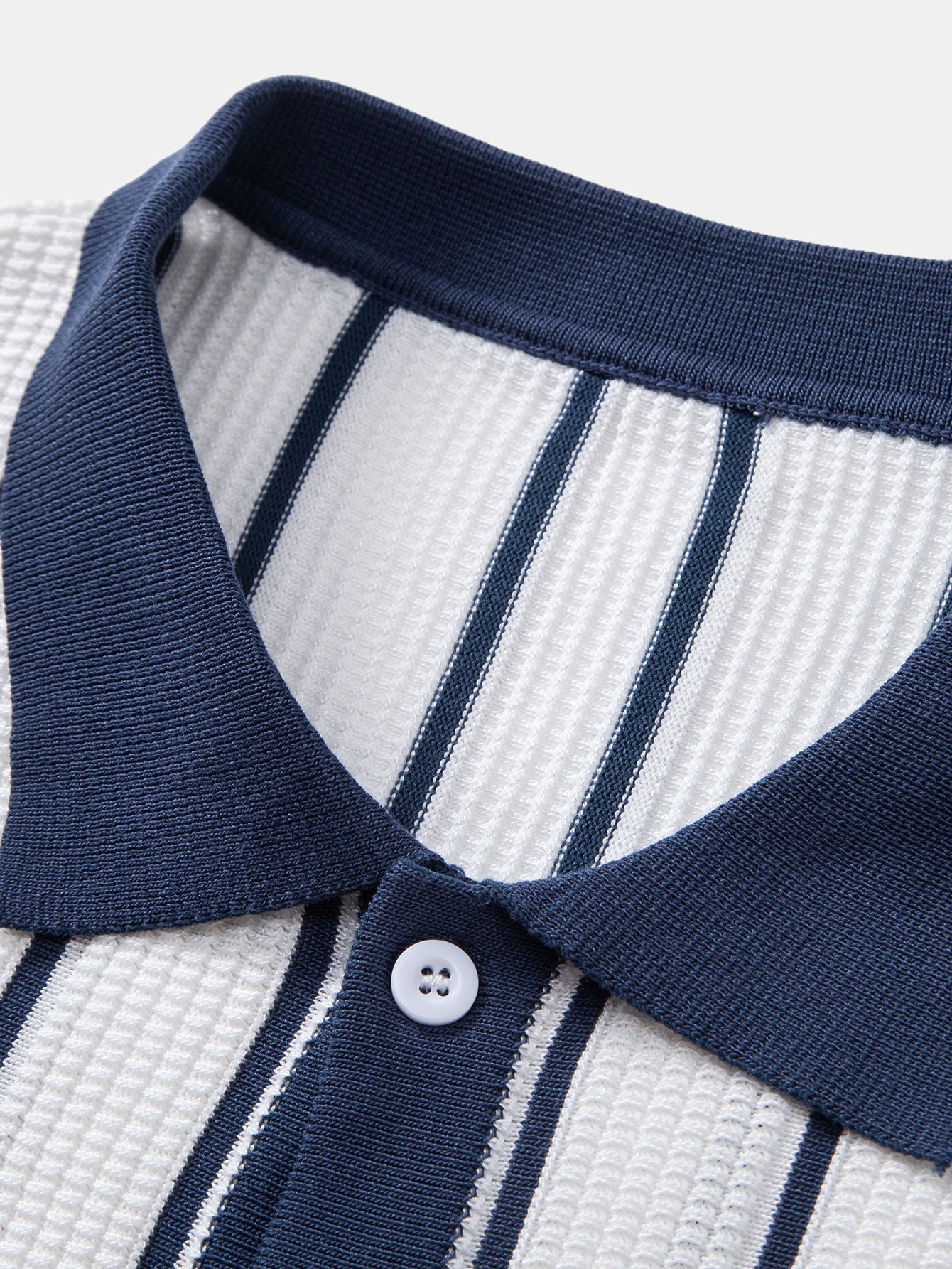 Striped Button-Front Knit Shirt
