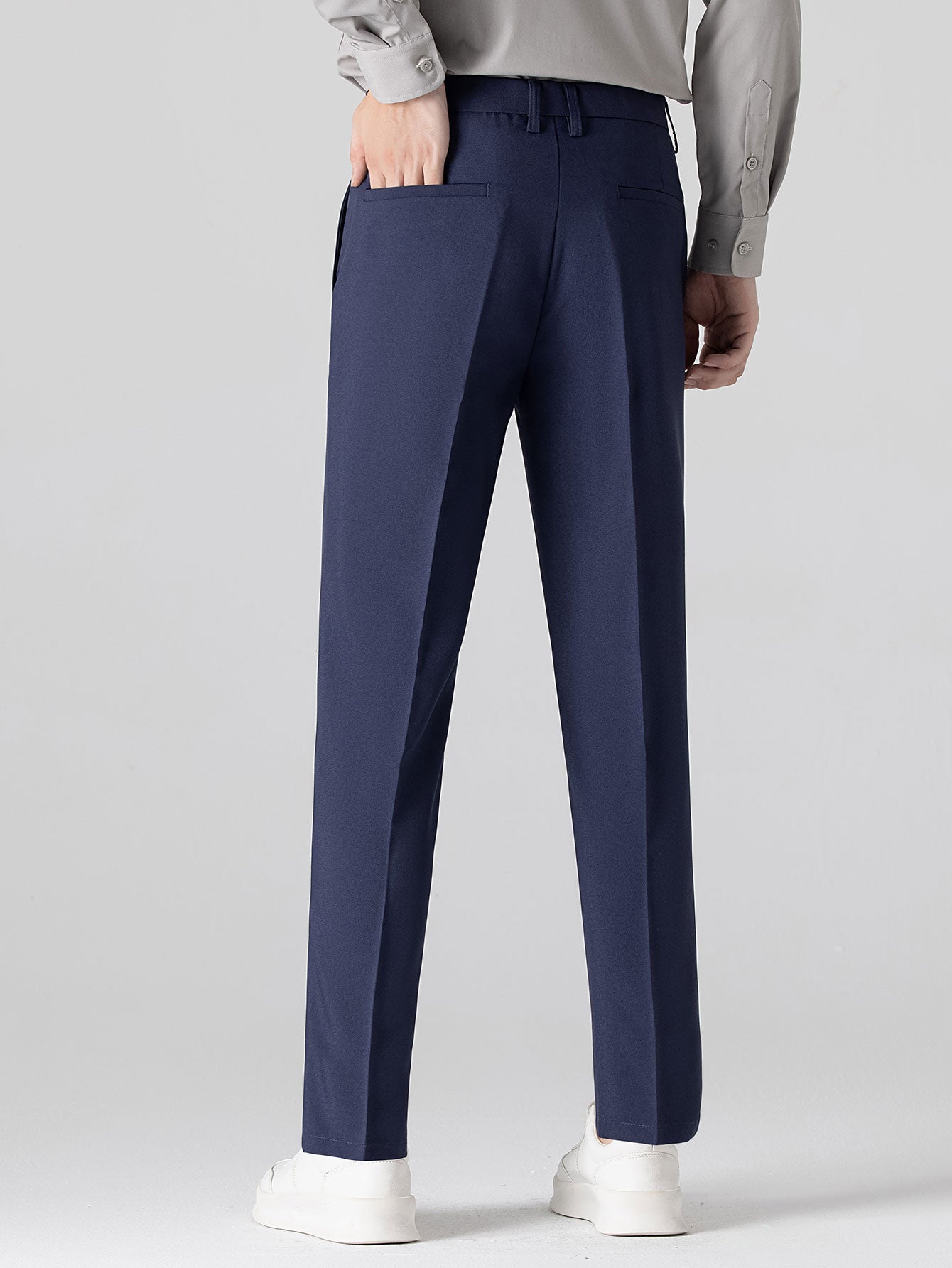 Raised-Collar Shirt & Slim-Fit Tapered Trousers