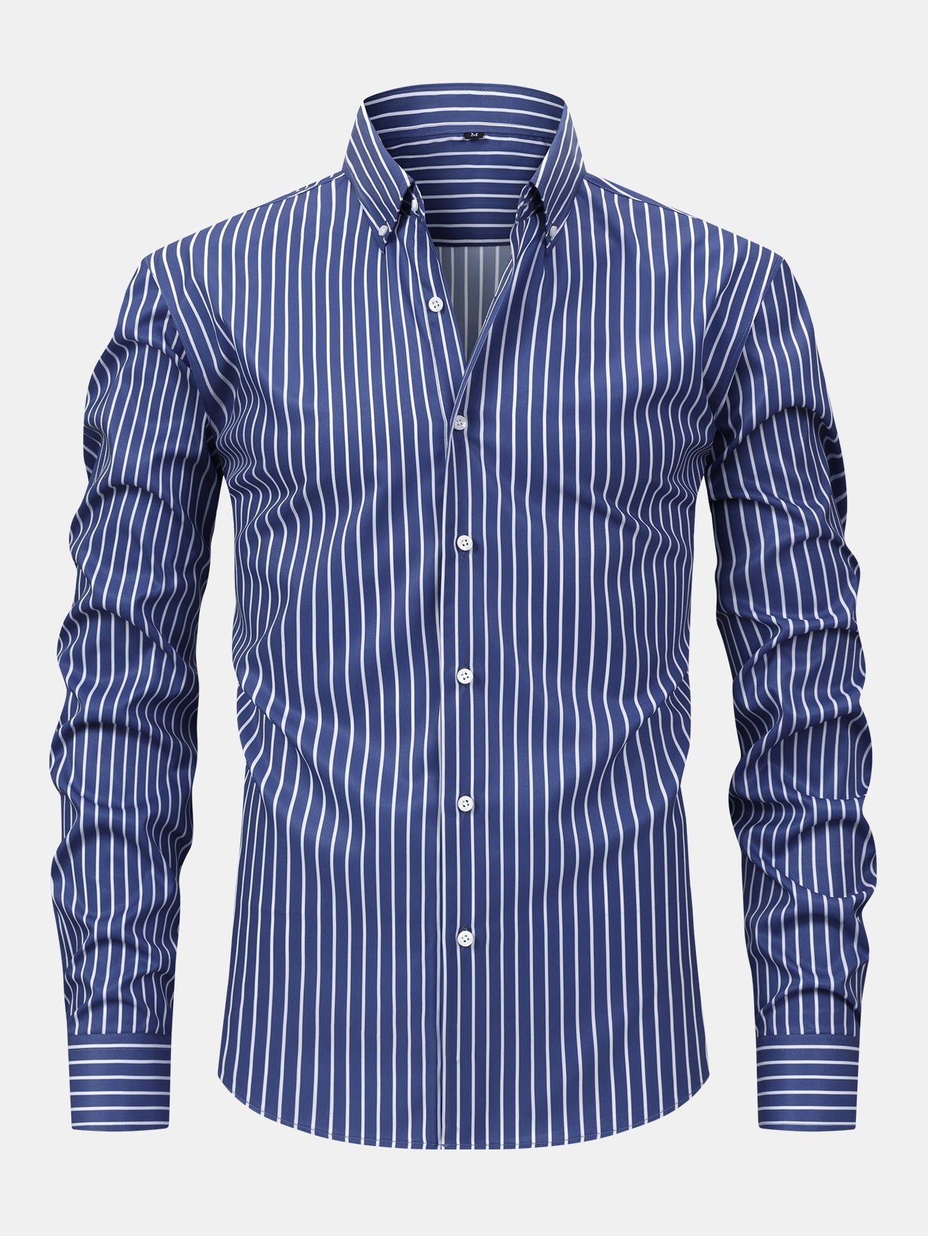 Men's Striped Shirt &Straight-Leg Trousers Set