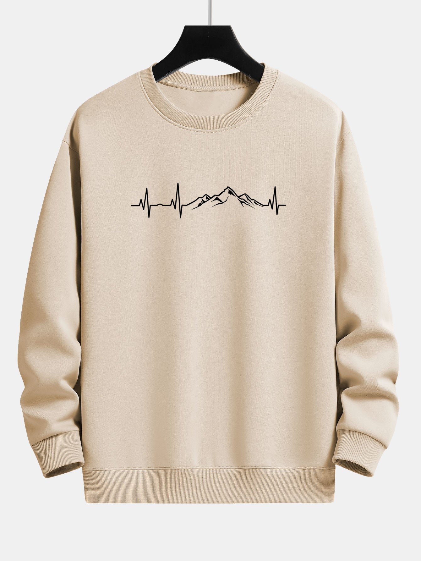Heartbeat Mountain Graphic Relaxed-Fit Sweatshirt