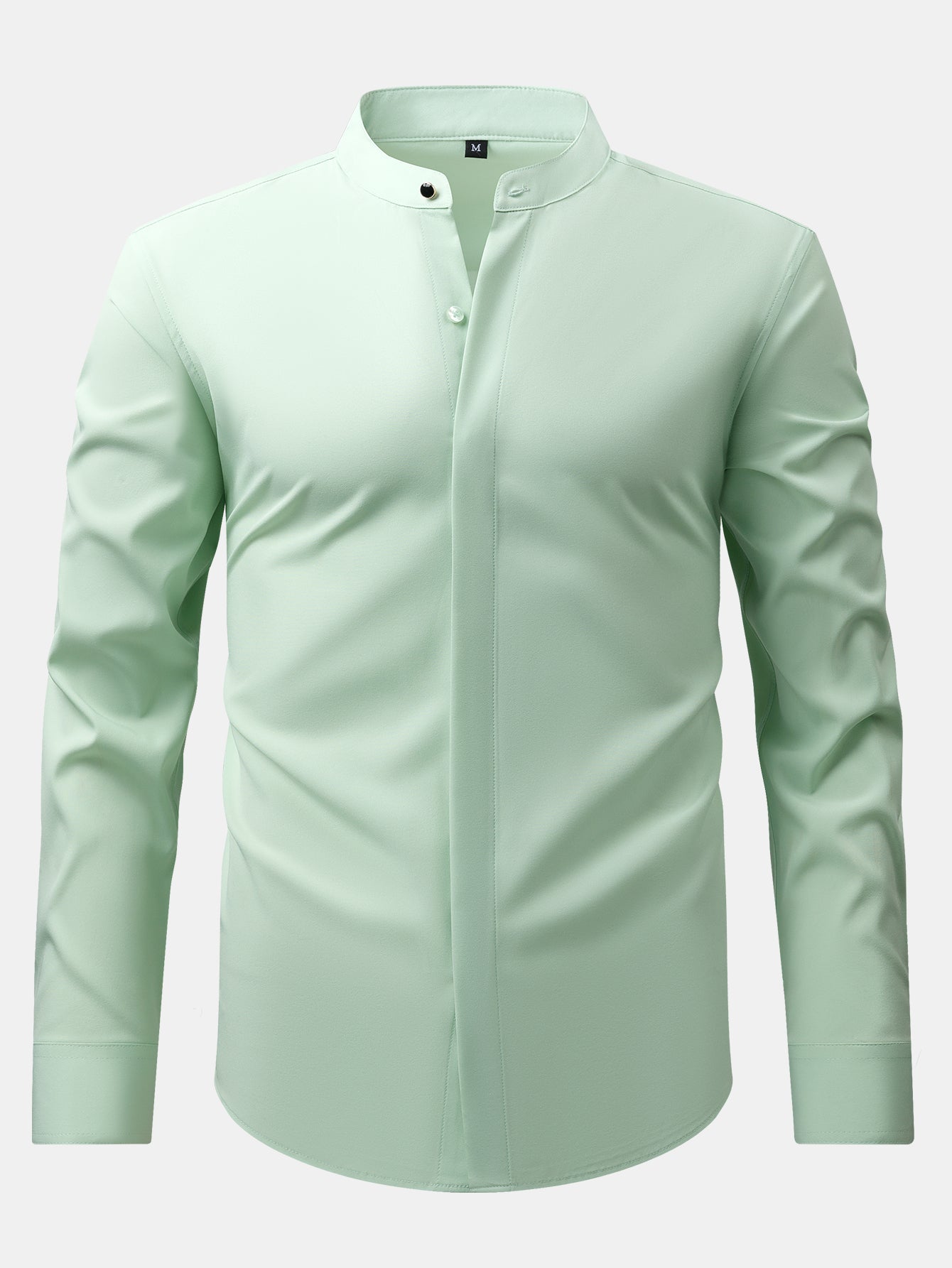 Raised-Collar Shirt & Slim-Fit Tapered Trousers