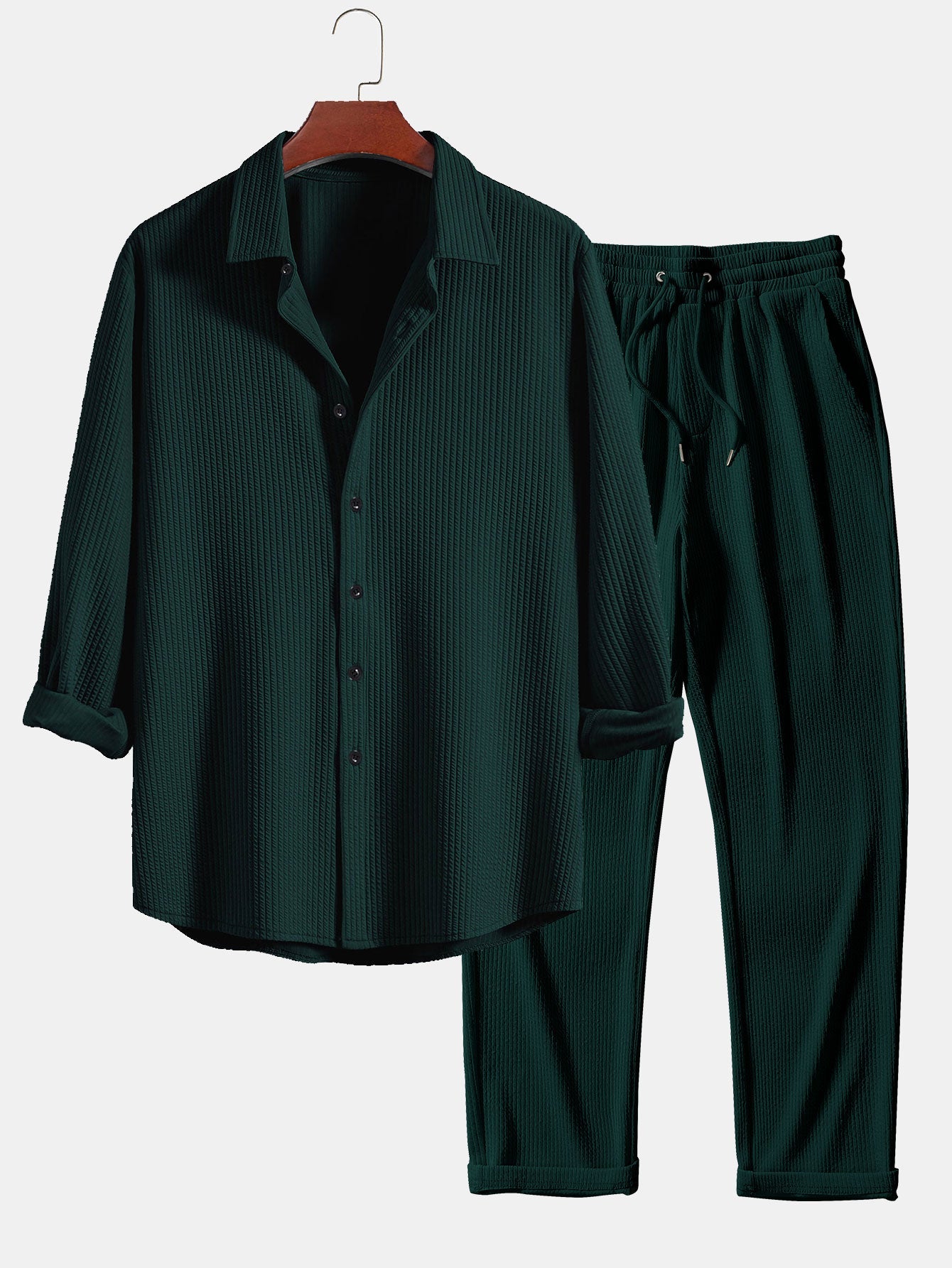 Texture Shirt & Trousers Set