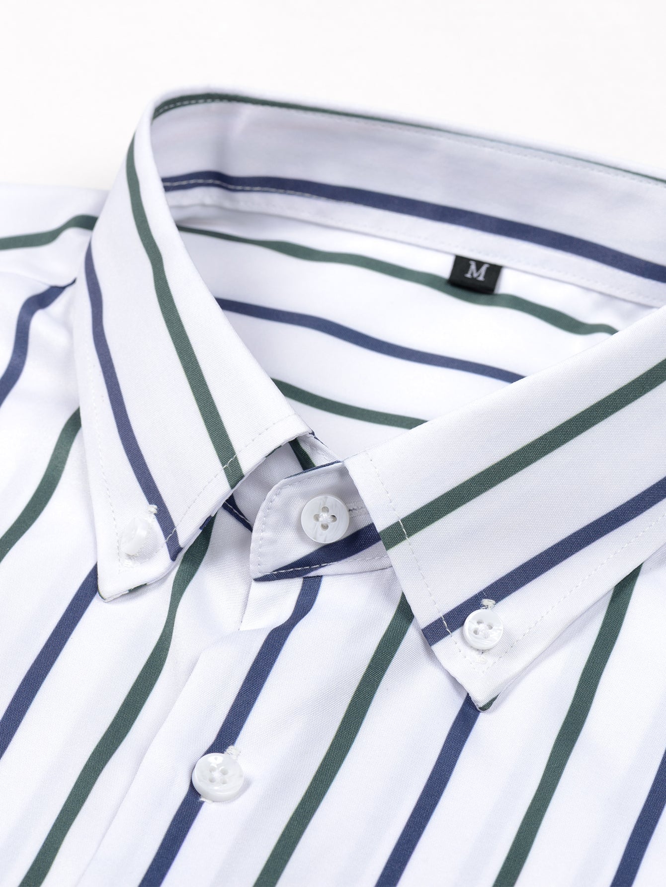 Striped Long-Sleeve Button-Up Shirt