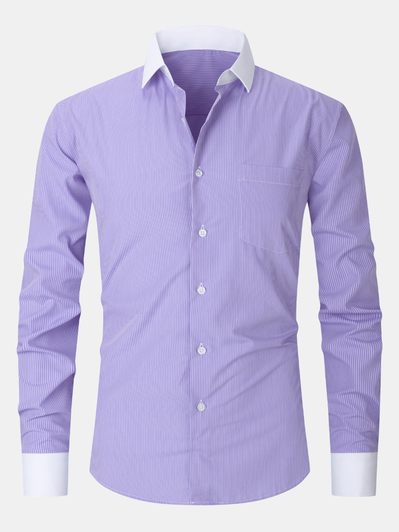 Shirt with a Contrast Collar