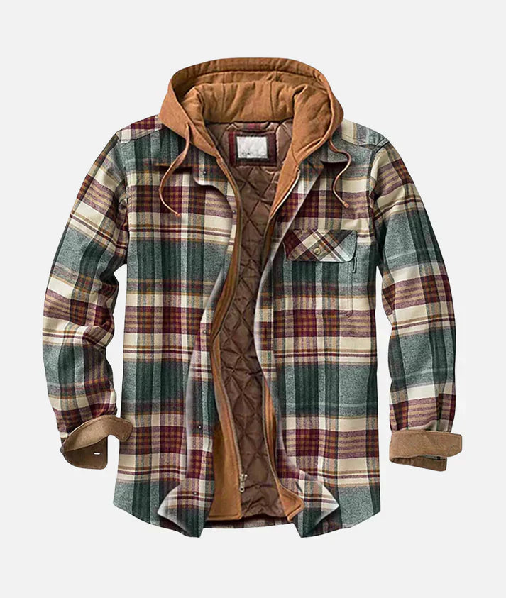 Alain – Checked patchwork jacket