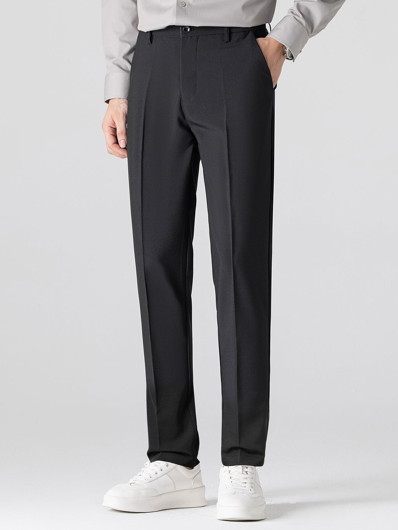 Geometric Jacquard Polo and Slim-Fit Tapered Trousers