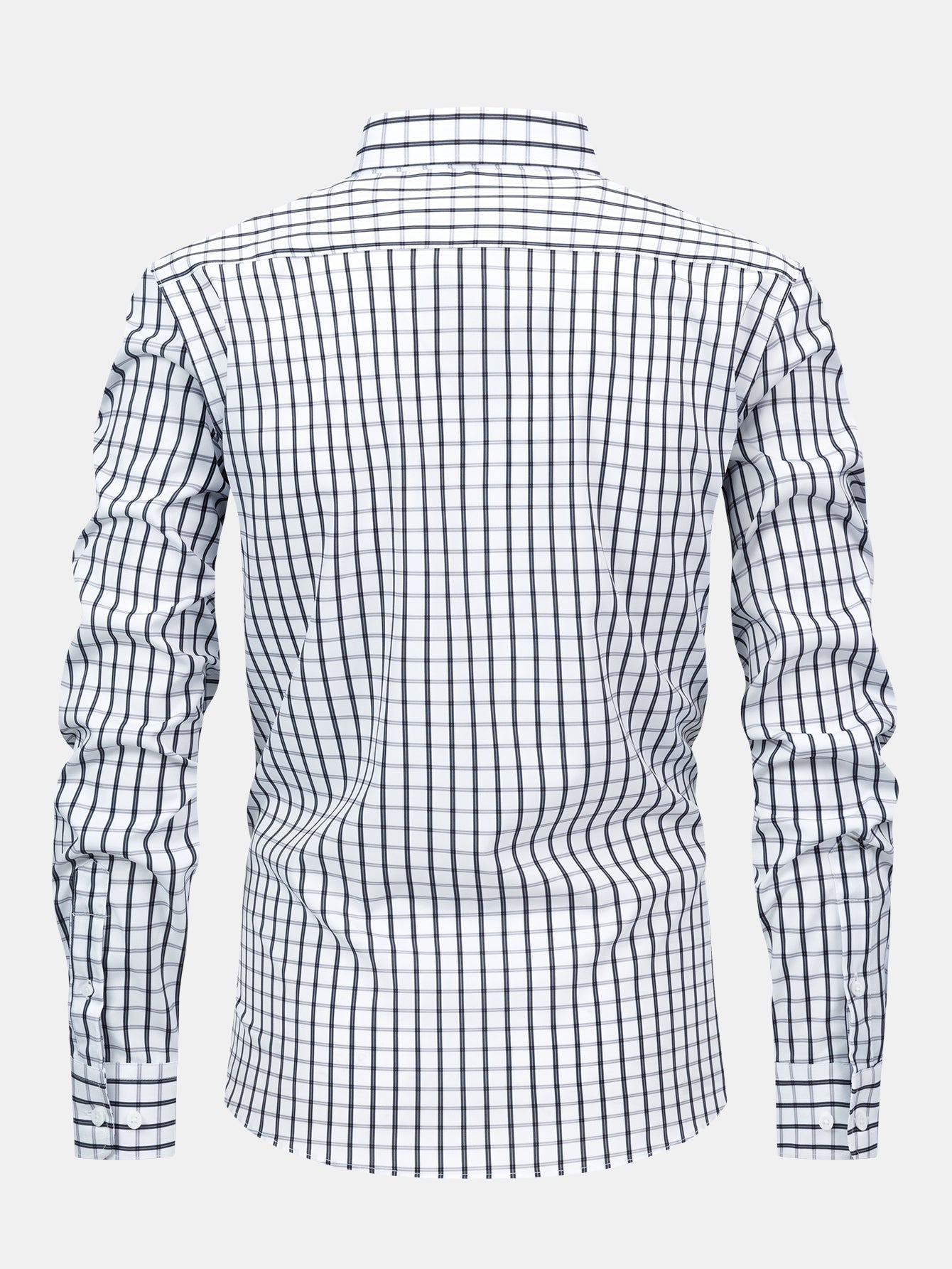 Checked Long-Sleeve Shirt & Straight Trousers