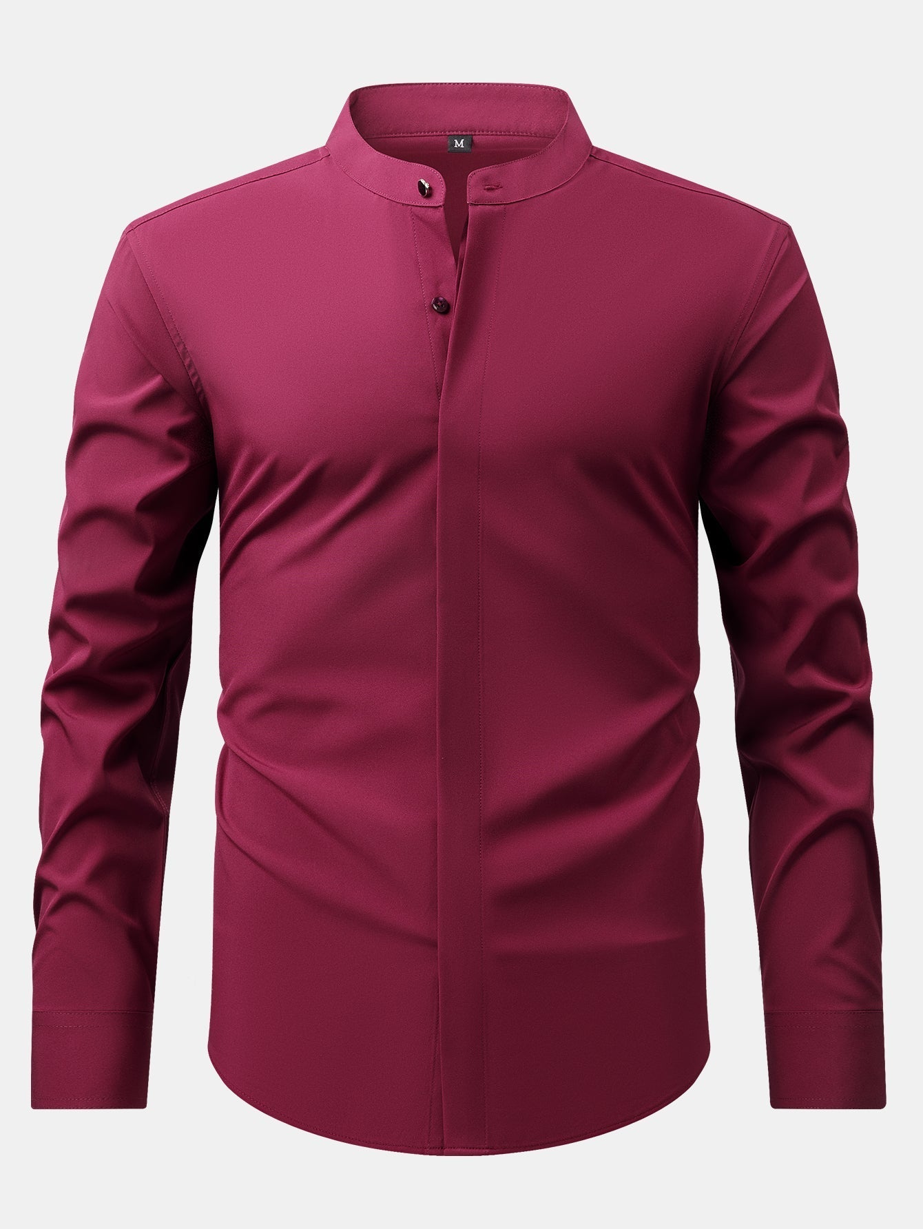 Raised-Collar Shirt & Slim-Fit Tapered Trousers