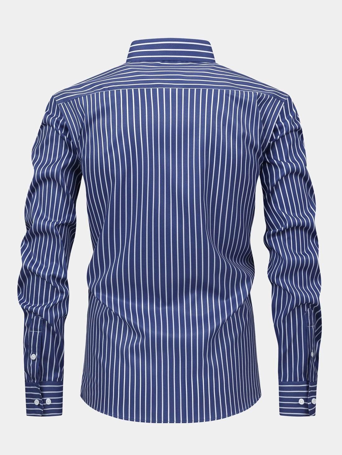 Long-Sleeve Striped Button-Up Shirt