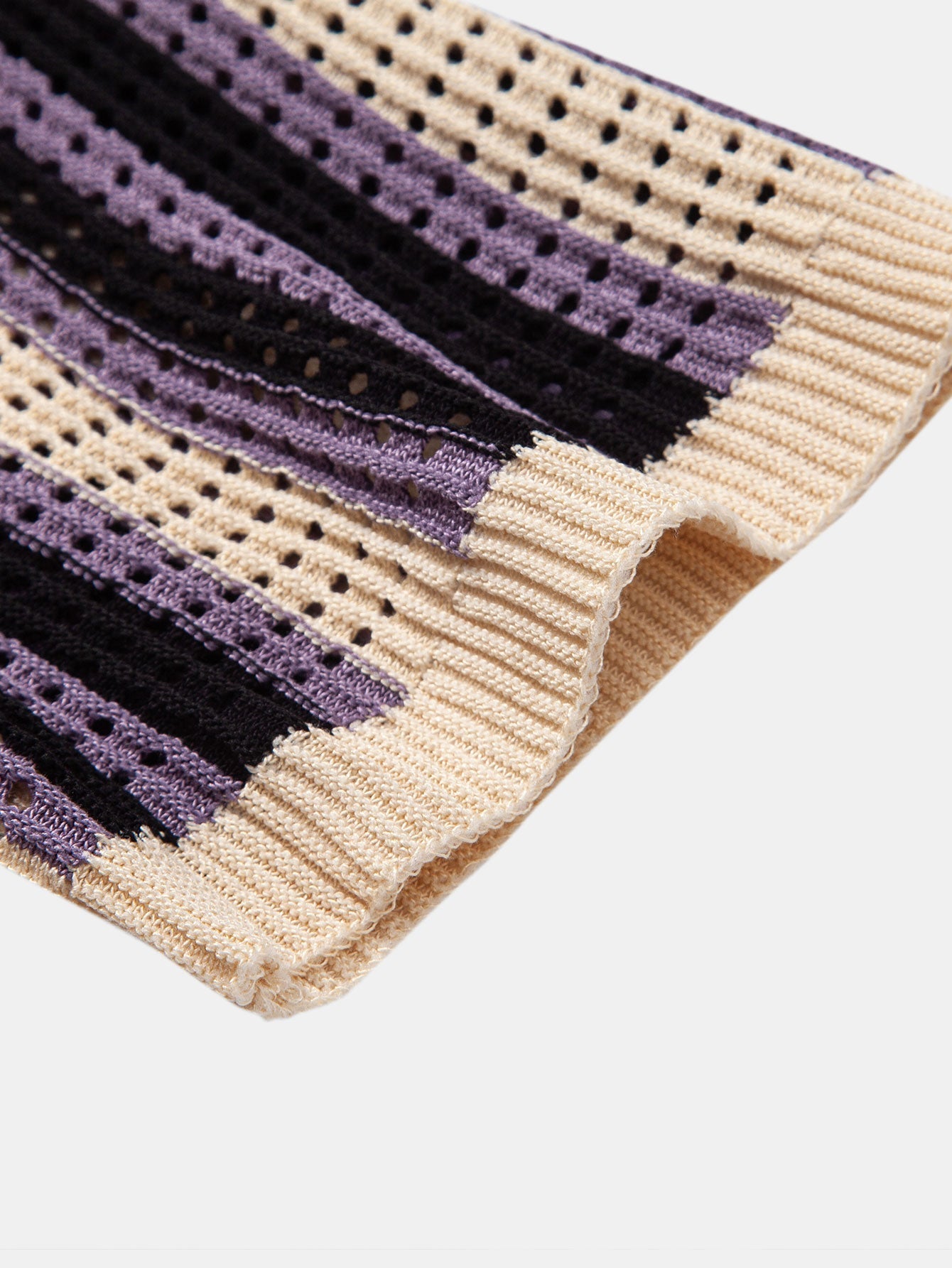 Striped Crochet-Eyelet Shirt & Straight-Leg Linen Trousers