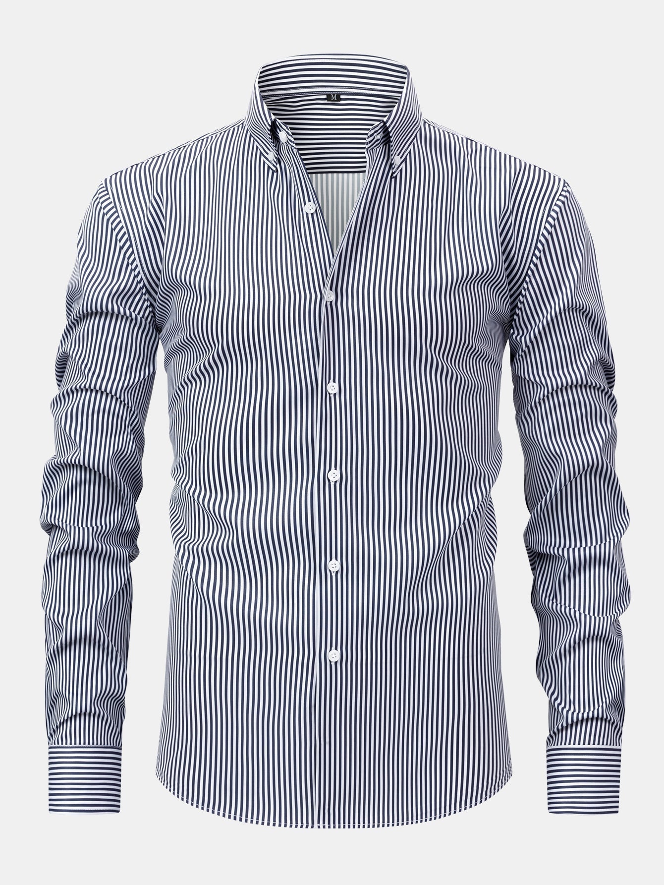 Long-Sleeve Striped Button-Down Shirt