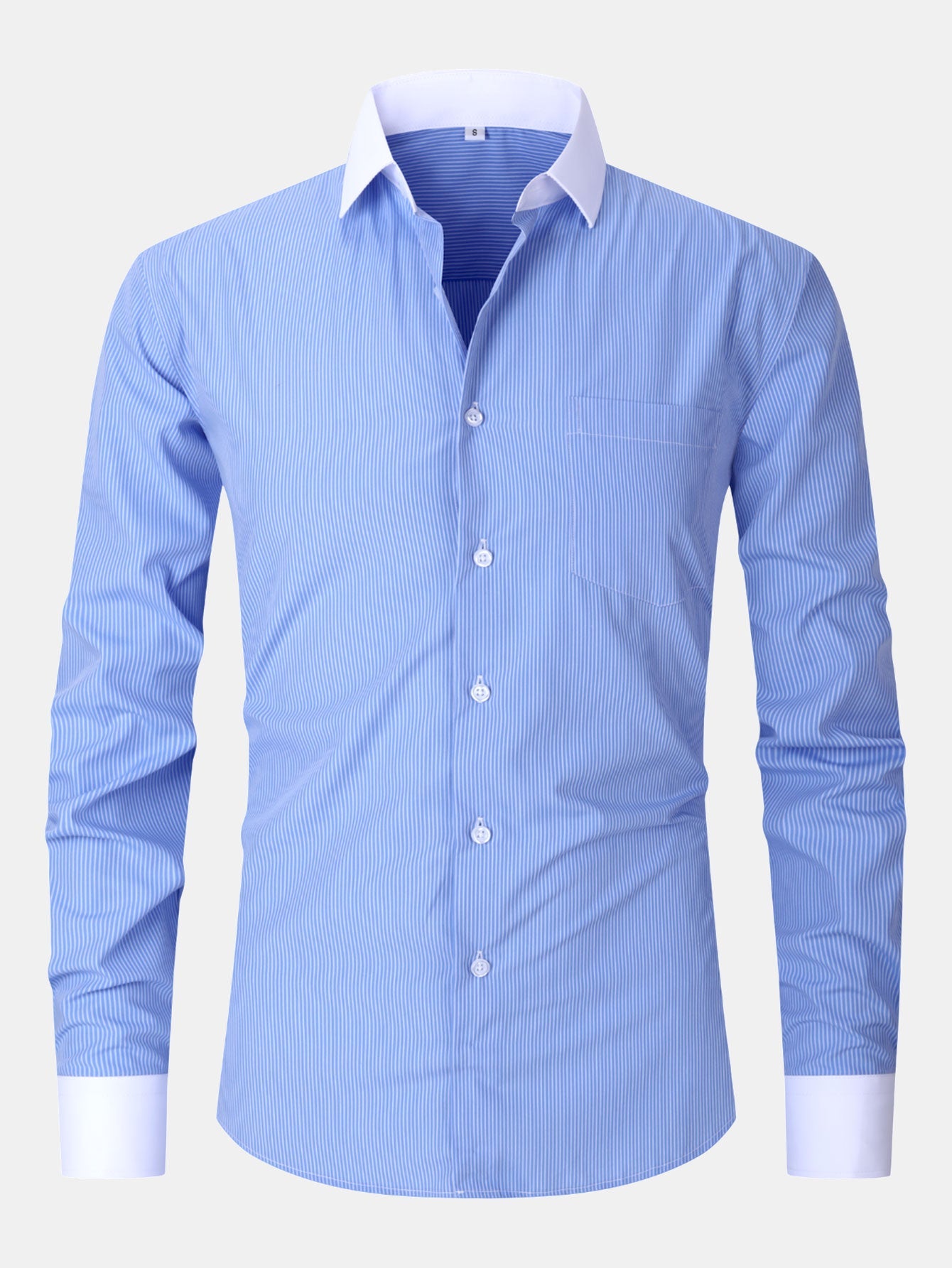 Shirt with a Contrast Collar