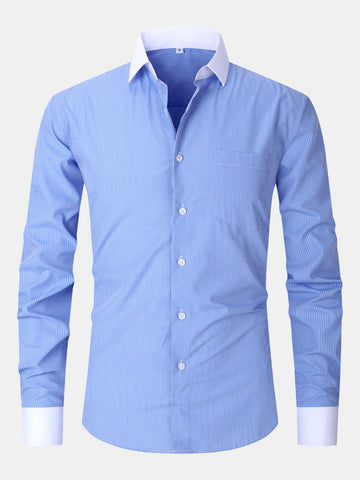 Shirt with a Contrast Collar