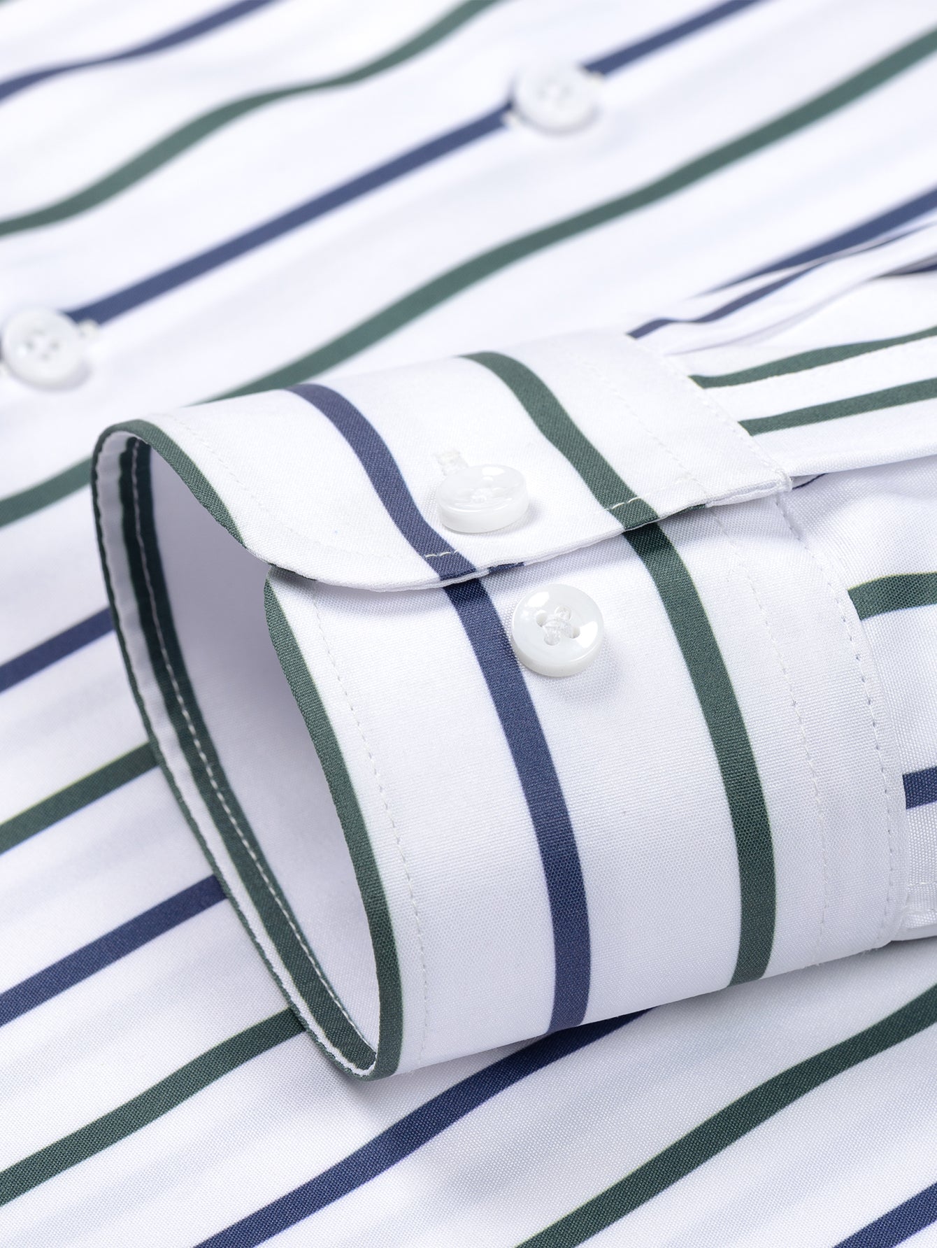 Striped Long-Sleeve Button-Up Shirt