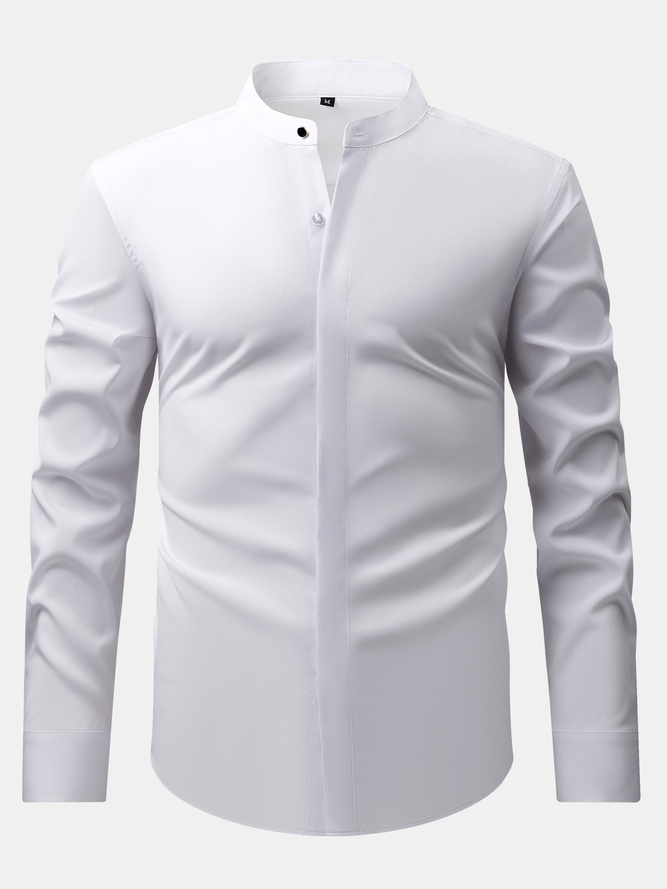 Raised-Collar Shirt & Slim-Fit Tapered Trousers
