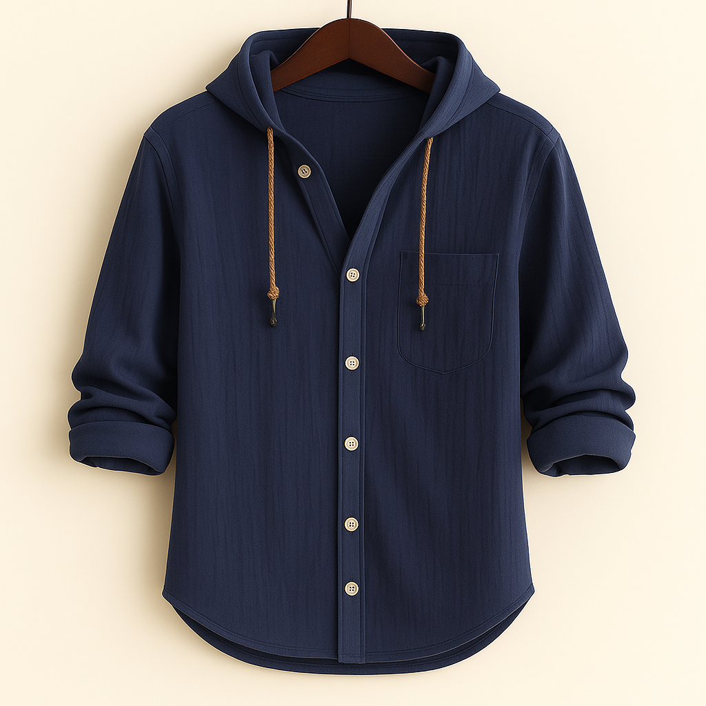 Camden Hooded Shirt | LUXURY SOFT COTTON SHIRT WITH HOOD