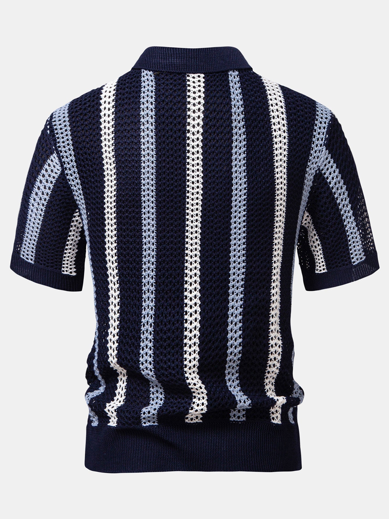 Crochet Polo & Straight-Leg Linen Trousers
